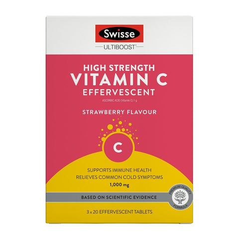 Swisse UltiBoost High Strength Vitamin C Effervescent 60 Tablets