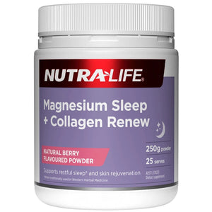 Nutra-life Magnesium Sleep + Collagen Renew 250g