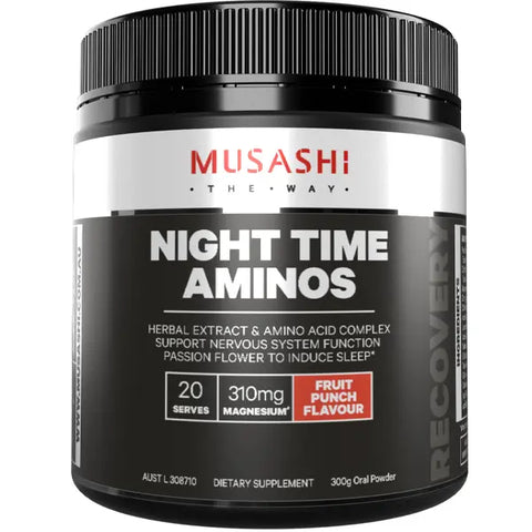 Musashi Night Time Aminos 300g Fruit Punch Flavour