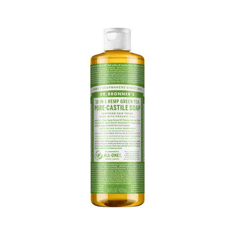 Dr. Bronner's Pure-Castile Soap Liquid 18 in 1 Hemp Green Tea 473ml