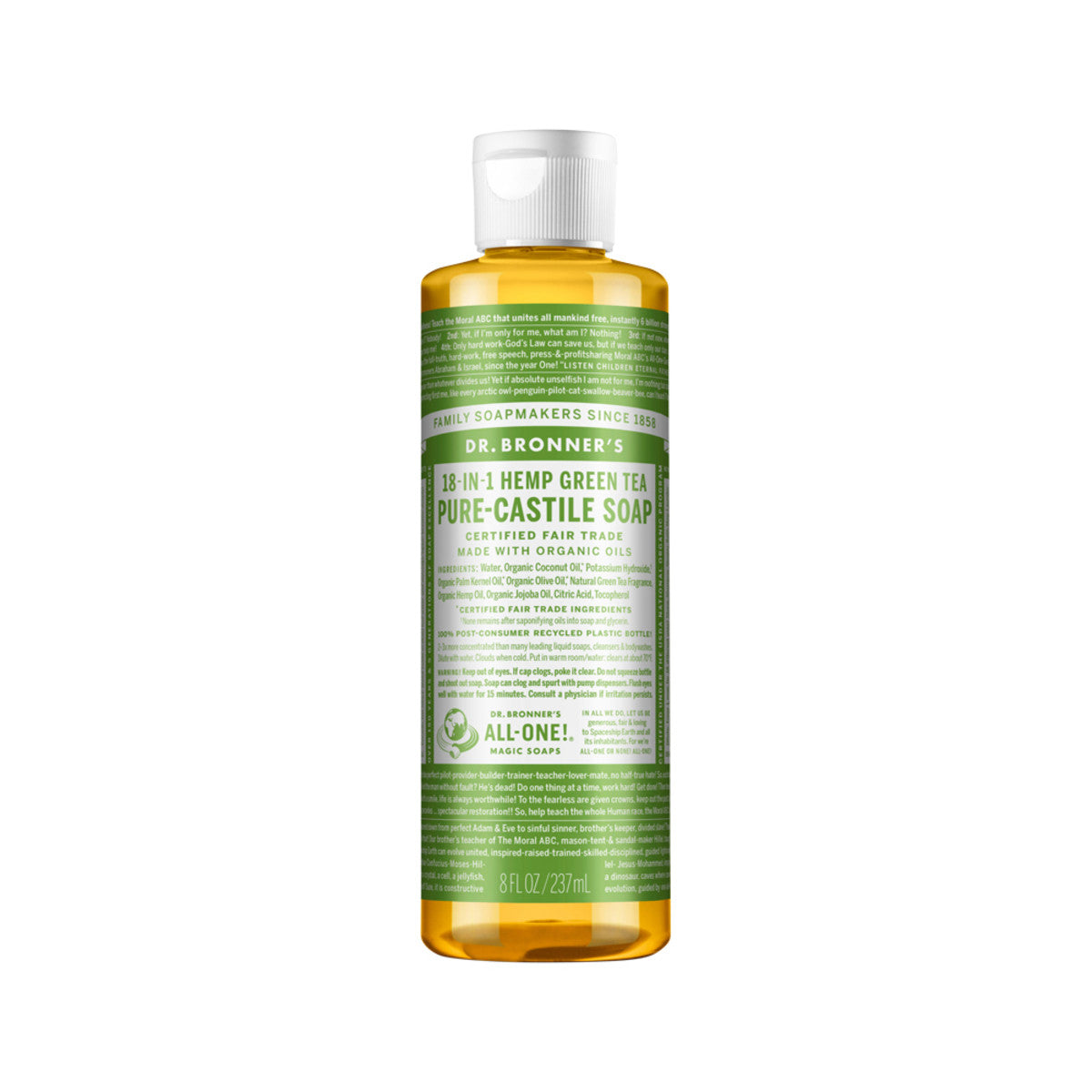 Dr. Bronner's Pure-Castile Soap Liquid 18 in 1 Hemp Green Tea 237ml