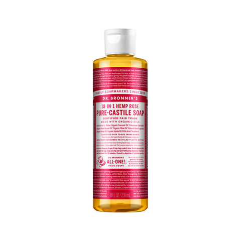 Dr. Bronner's Pure-Castile Soap Liquid 18 in 1 Hemp Rose 237ml