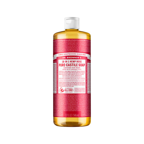 Dr. Bronner's Pure-Castile Soap Liquid 18 in 1 Hemp Rose 946ml