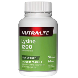 NutraLife Lysine 1200mg 60 Tablets