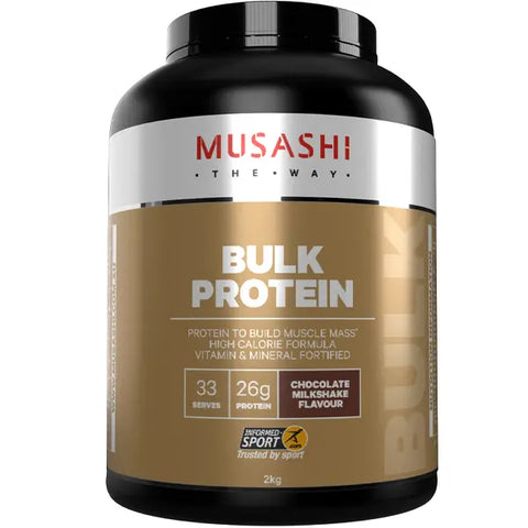 Musashi Bulk Protein Chocolate Milkshake 2KG Powder