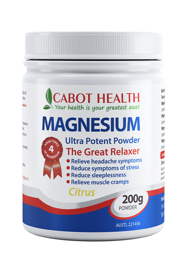 Cabot Health Magnesium Ultra Potent Powder Citrus 200g