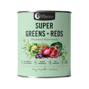 Nutra Organics Super Greens + Reds 300g Wholefoods Multivitamin