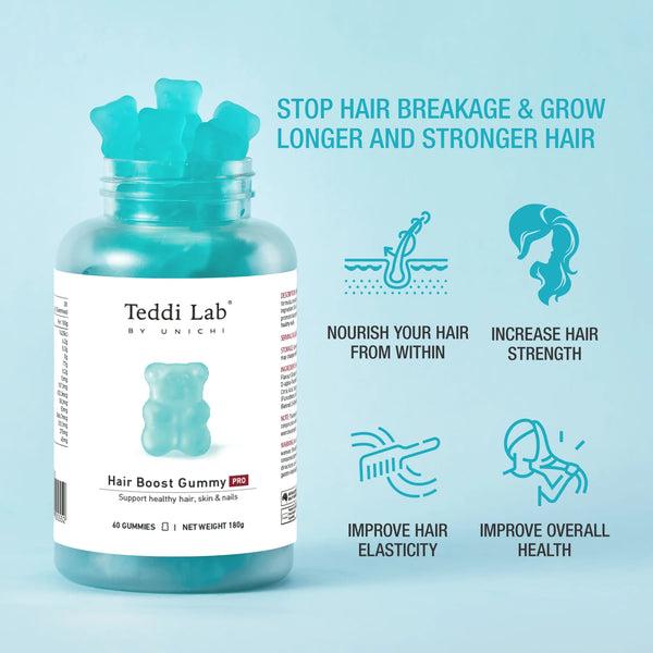 Unichi Teddi Lab Hair Boost Gummy Pro 60 Gummies