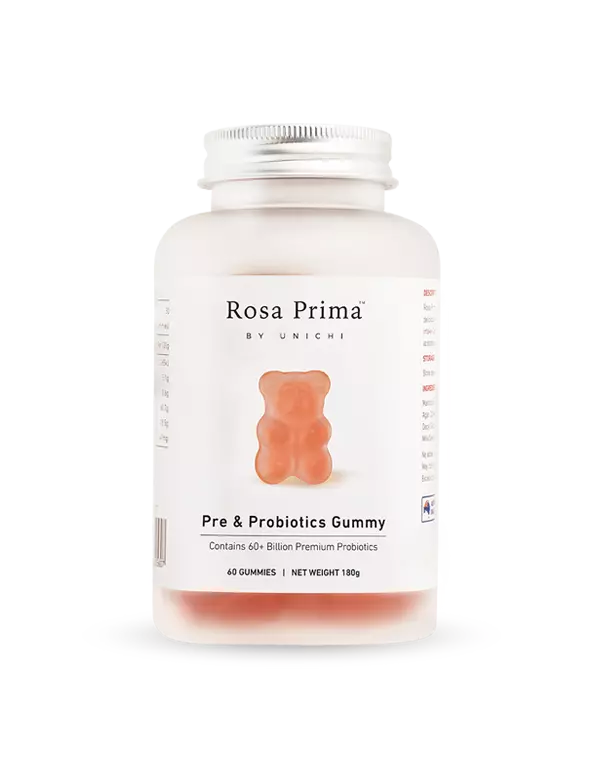 Unichi Rosa Prima Pre & Probiotics Gummy 60 Gummies