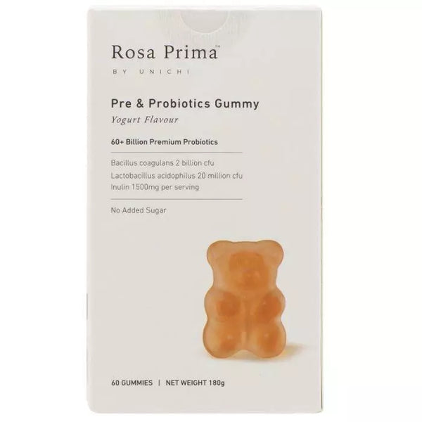 Unichi Rosa Prima Pre & Probiotics Gummy 60 Gummies