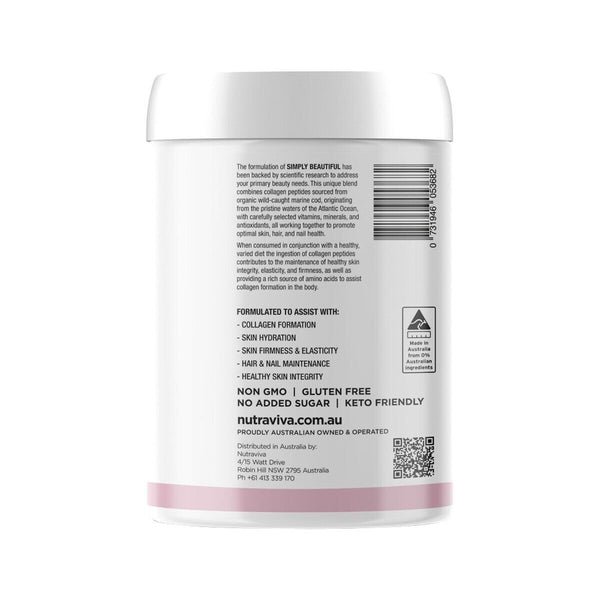 Nutraviva Simply Beautiful Beauty Collagen Marine Formula Unflavoured 225g