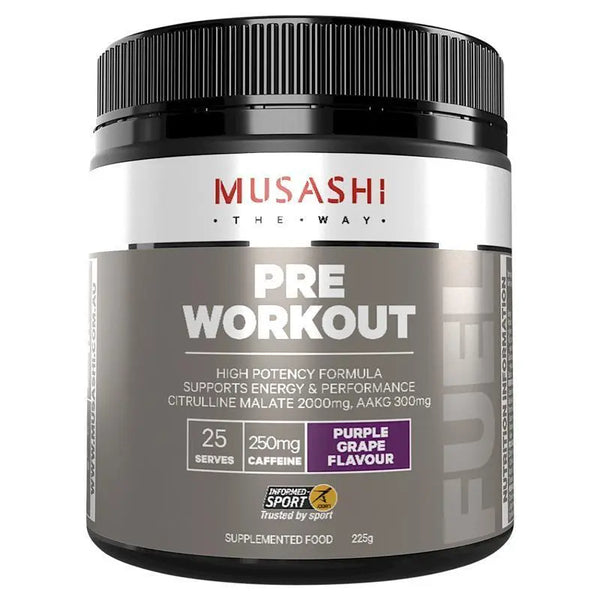 Musashi Pre Workout Purple Grape 225g 25 Serves