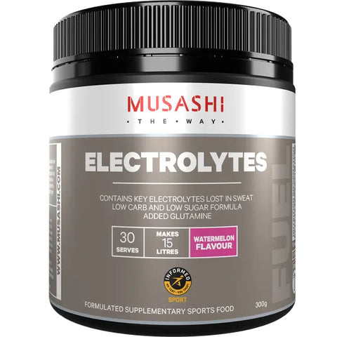 Musashi Electrolytes 300g Watermelon with Glutamine 30 Serves