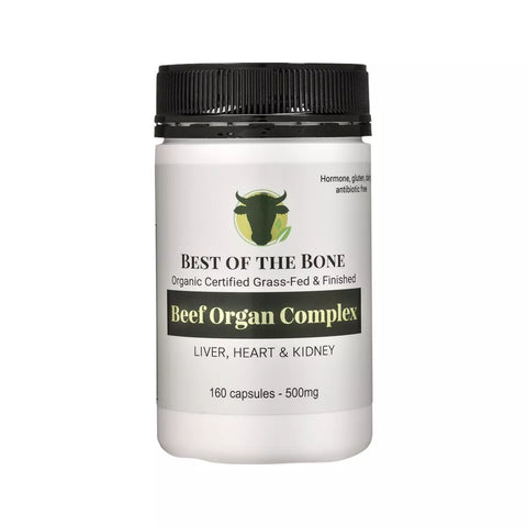 Best of the Bone Organic Beef Organ Complex Liver, Heart & Kidney 160 Capsules