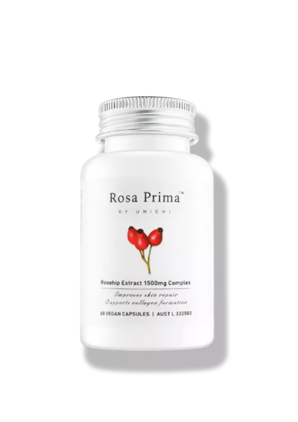 Unichi Rosa Prima Rosehip Extract 1500mg Complex 60 Capsules