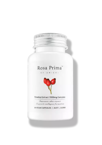 Unichi Rosa Prima Rosehip Extract 1500mg Complex 60 Capsules