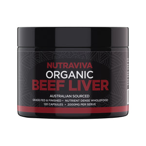 Nutraviva Organic Beef Liver 2000mg 120 Capsules