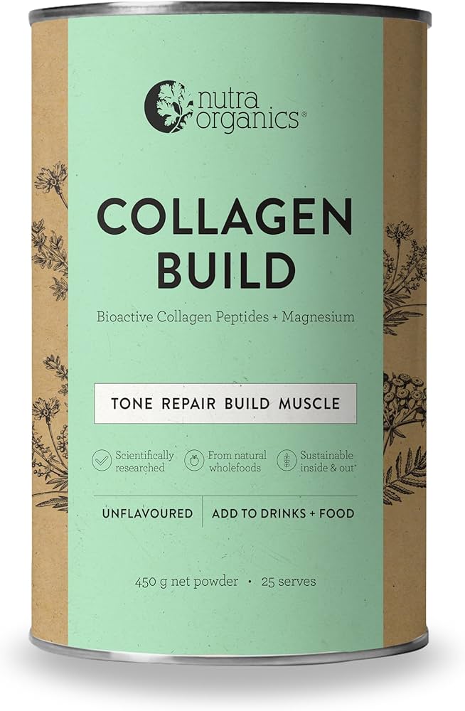 Nutra Organics Collagen Build 450g Unflavoured Tone Repair Build Muscle