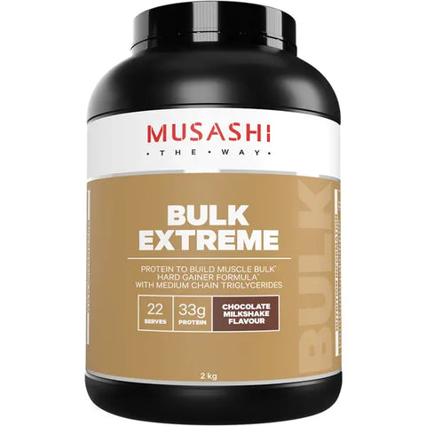 MUSASHI Bulk Extreme Protein Powder 2KG Chocolate Milkshake