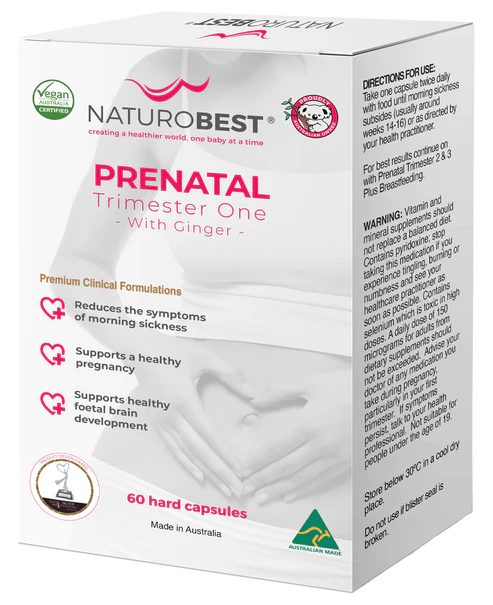 NaturoBest Prenatal Trimester One with Ginger 60 Capsules