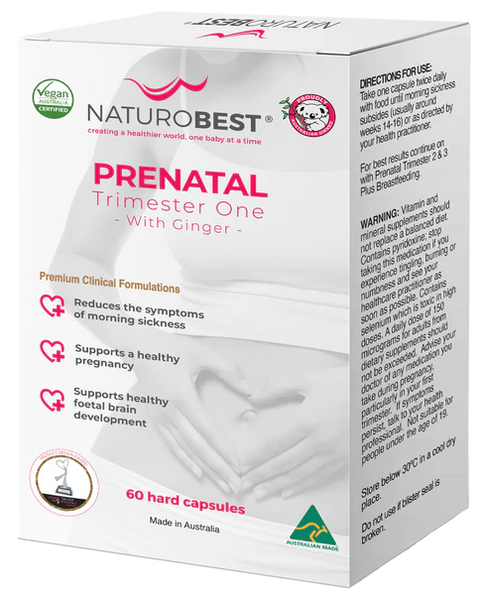 NaturoBest Prenatal Trimester One with Ginger 60 Capsules