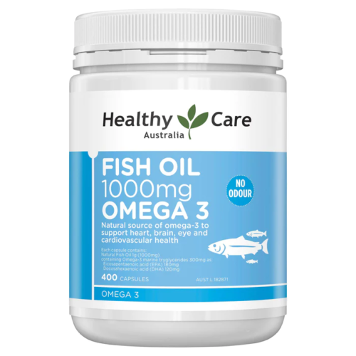 Healthy Care Fish Oil 1000mg Omega 3 Odourless 400 Capsules