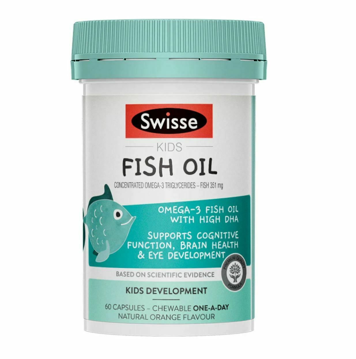 Swisse Kids Fish Oil 60 Chewable Capsules
